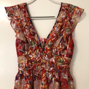 BA&SH | Blouse | Shiny + Metallic Threading